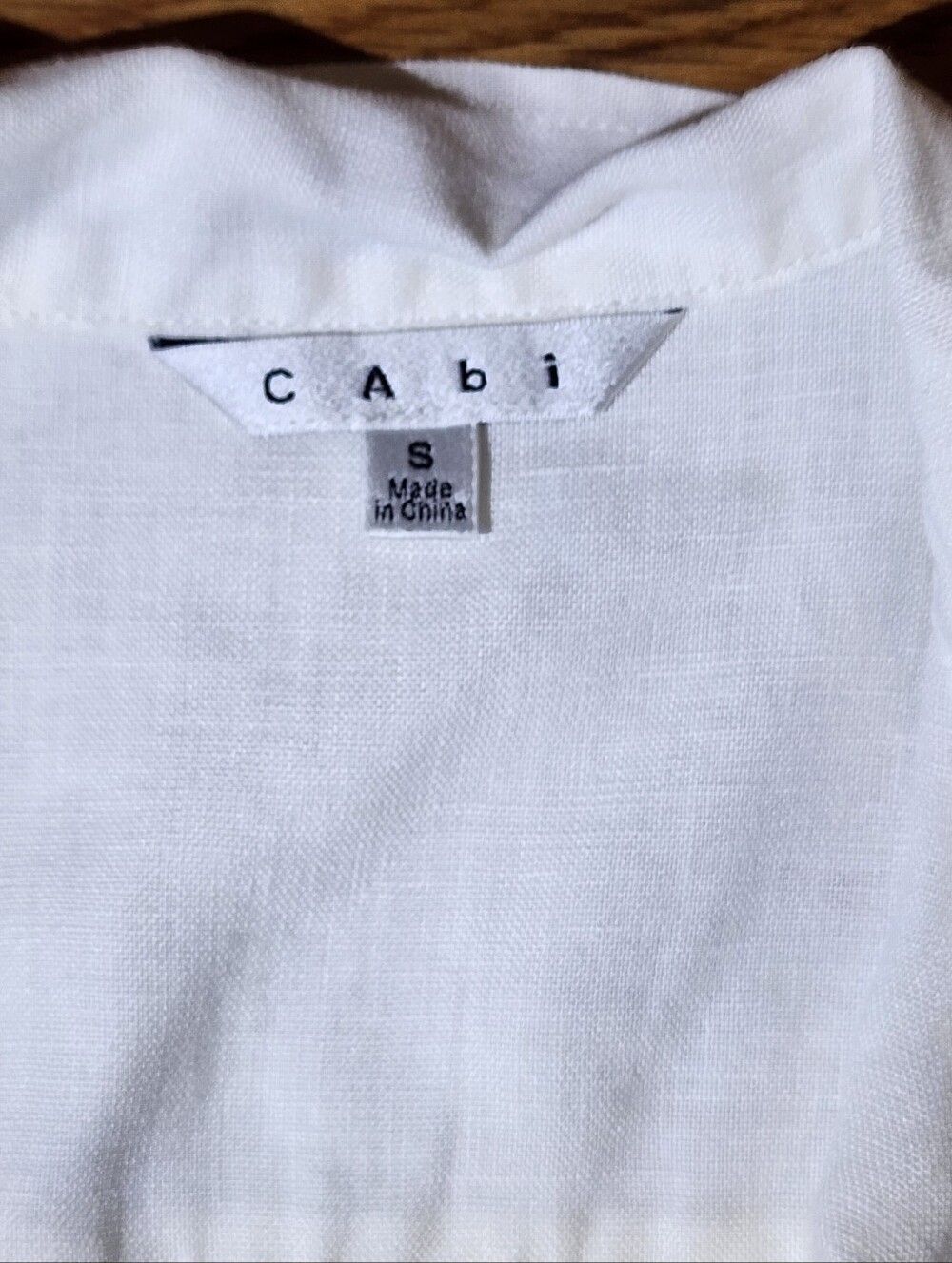 CAbi Womens Small Topside Topper White 100% Linen Jacket  Metal Buttons - Picture 7 of 14